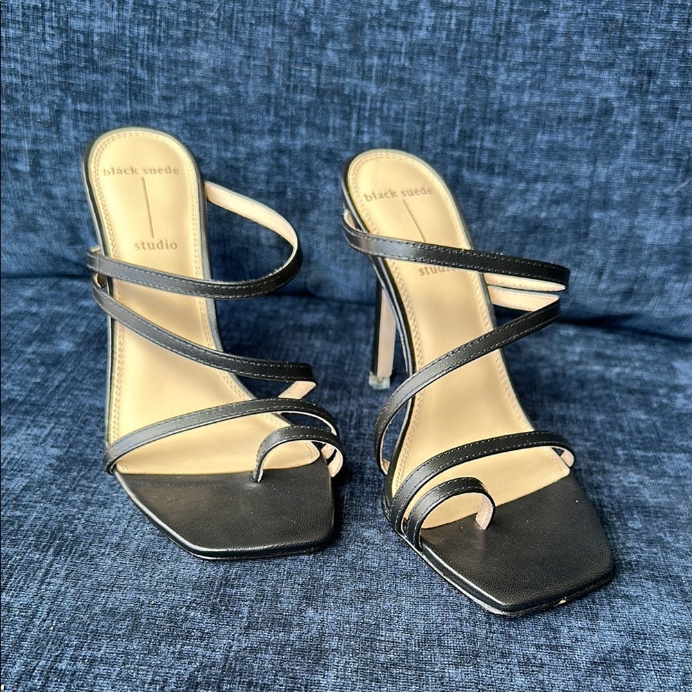 Black Suede Studio Cindy Heels